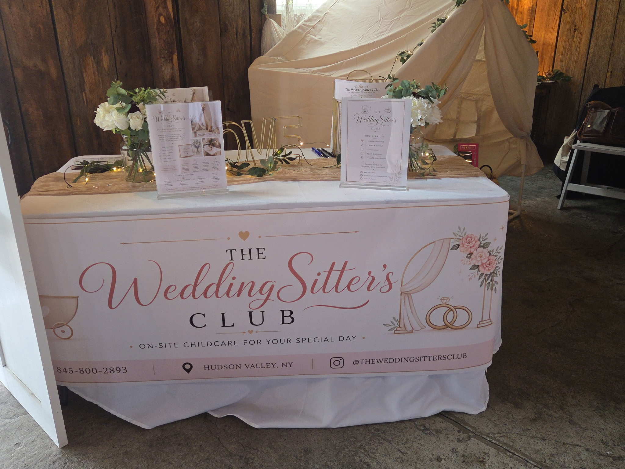 Wedding childcare activity setup